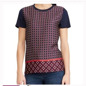 Like New Ralph Lauren Geometric Patterned Top Tee